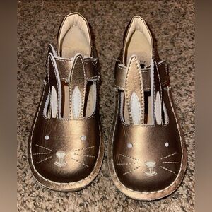 Size 10C Livie & Luca bunny shoes - metallic gold/brown. EUC Smoke free home